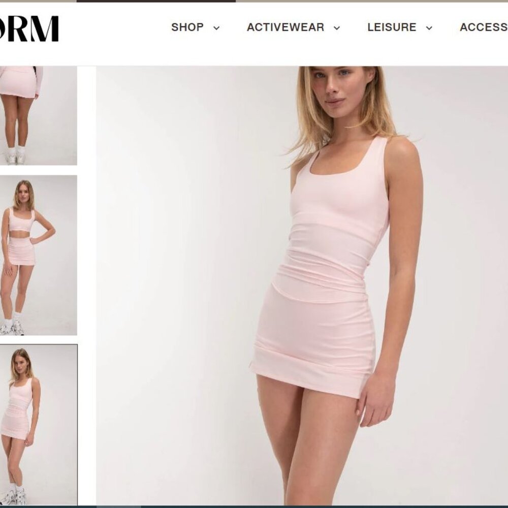 FORM LIGHT PINK RACER TANK XS